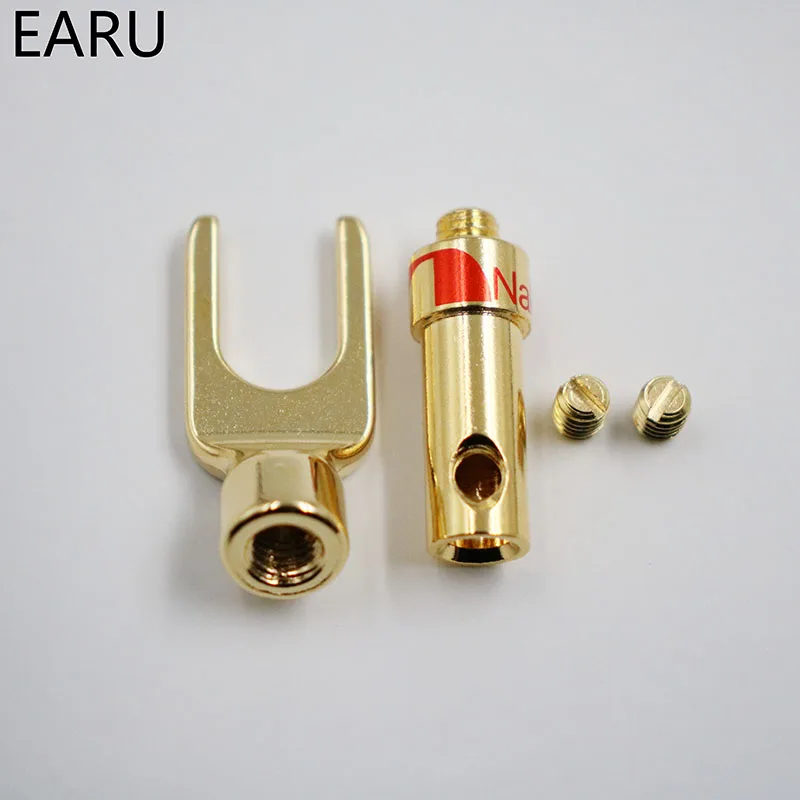 Адаптер для колонок Nakamichi позолоченный и посеребренный аудиовинт 8 шт.|adapter
