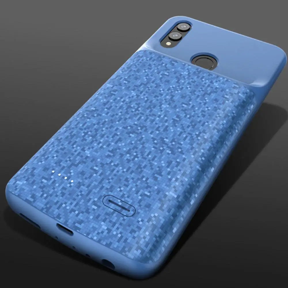 Чехол-аккумулятор для huawei honor 8X, 5000 мА/ч, запасная батарея, зарядное устройство, чехол, упаковка, внешний аккумулятор для huawei honor 8X, чехол для питания - Цвет: Blue