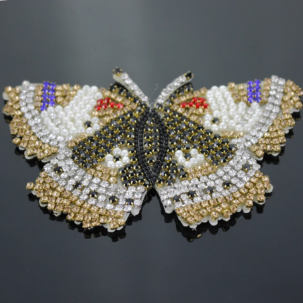 3D Стразы ручной работы нашивки из бисера в виде короны нашивка снежинки для