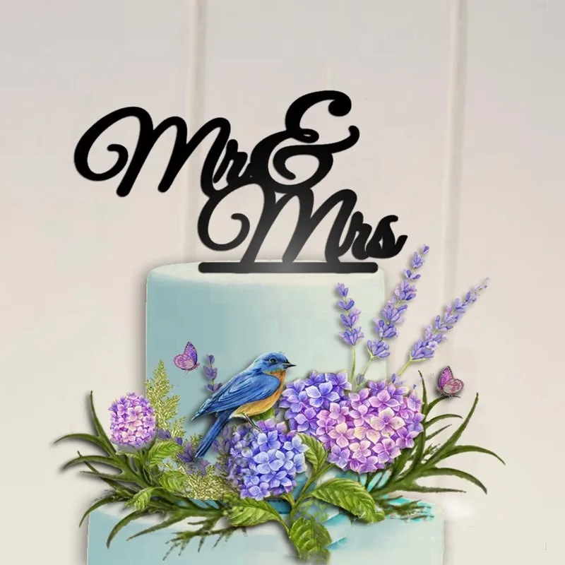 Акриловые топперы для свадебного торта, жениха, невесты, Mr Mrs Love, черные топперы для торта, свадебные украшения, вечерние принадлежности, подарки для взрослых - Цвет: design 9 as photo