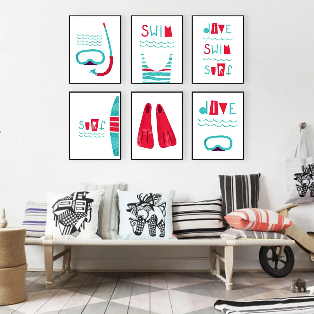 Современный красочный минималистичный мультфильм А4 плакат печать настенные