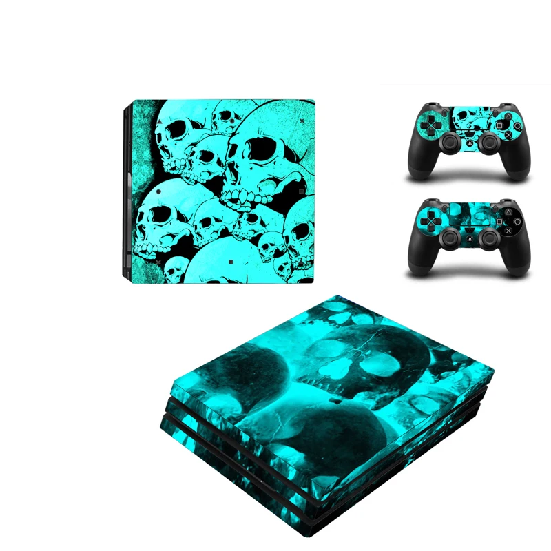 Виниловая наклейка с черепом для Sony Playstation 4 Pro игровая консоль + 2 шт. PS4 Pro|protector
