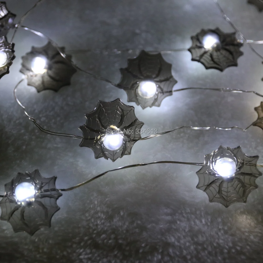 Питание от аккумулятора 3 м 40 светодиодов в форме паука Хэллоуин светодиодные