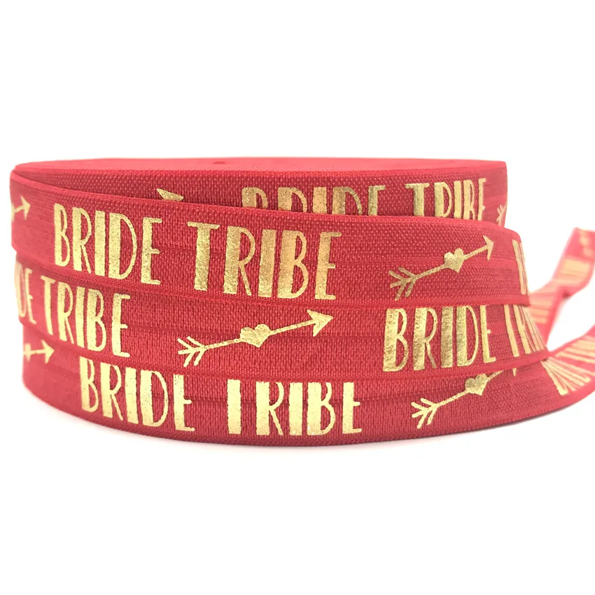 Новая лента надпись Bride Tribe с принтом на голову эластичная повязка для головы