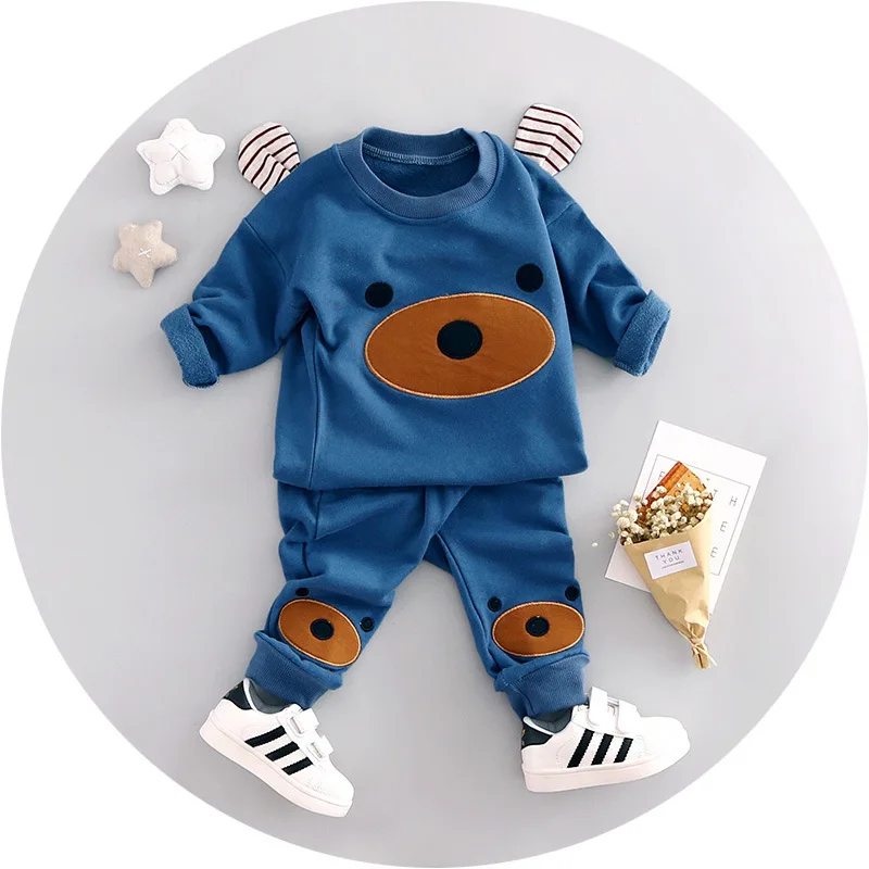 1 2 3 4 Year Boys Clothes Long Sleeve Cartoon Shirts Pants 2pcs Kids Suits for 2018 New Spring Toddler Children Clothing Se | Детская