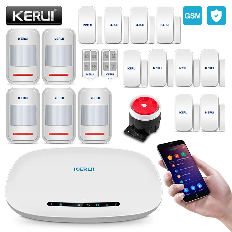 Домашняя GSM сигнализация KERUI охранная система безопасности с управлением через
