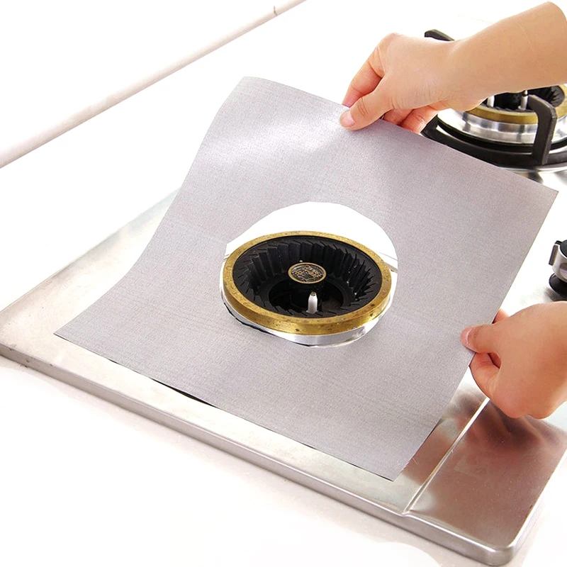 1Pc Glass Fiber Gas Stove Protectors Reusable Burner Cover Liner Mat Pad Home Kitchen Tools Fit Almost Stoves | Дом и сад