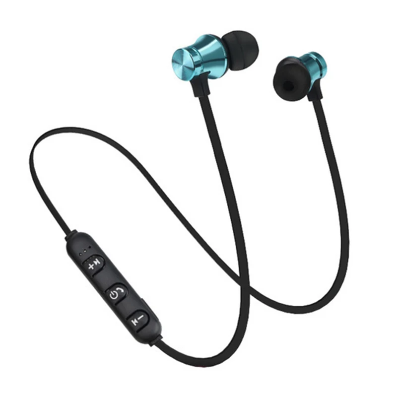 Синий Магнитные Bluetooth наушники спортивные беспроводные наушники-вкладыши bluetooth-гарнитура стерео громкой связи Наушники с микрофоном для IOS Android - Цвет: Синий