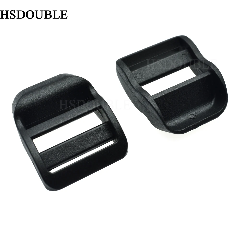 

1" Plastic Ladder Lock Slider Buckle Adjustable Black for Backpack Straps