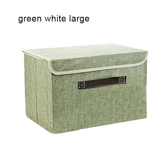 green-w-L Коробка для хранения одежды с крышкой одежда носки игрушки закуски разное Oraganier Косметика Домашняя одежда коробка для хранения ящики/Органайзер - Цвет: green-w-L