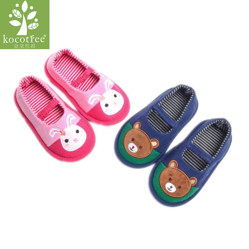 

Autumn 2021 Kids Cartoon Animals Rabbit Bear Indoor Floor Slippers Children House Cotton Shoes Boys girls Non-slip Slipper