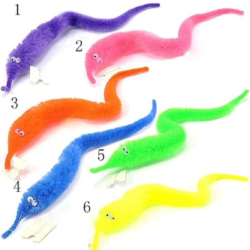 Плюшевый мистер Фаззи Байл 50 шт./лот Магическая пушистая виляющая червяк из игрушек для детей.