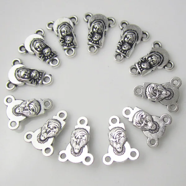 100 шт католической матери Марии Священное Сердце ребенка Иисуса медаль Розария