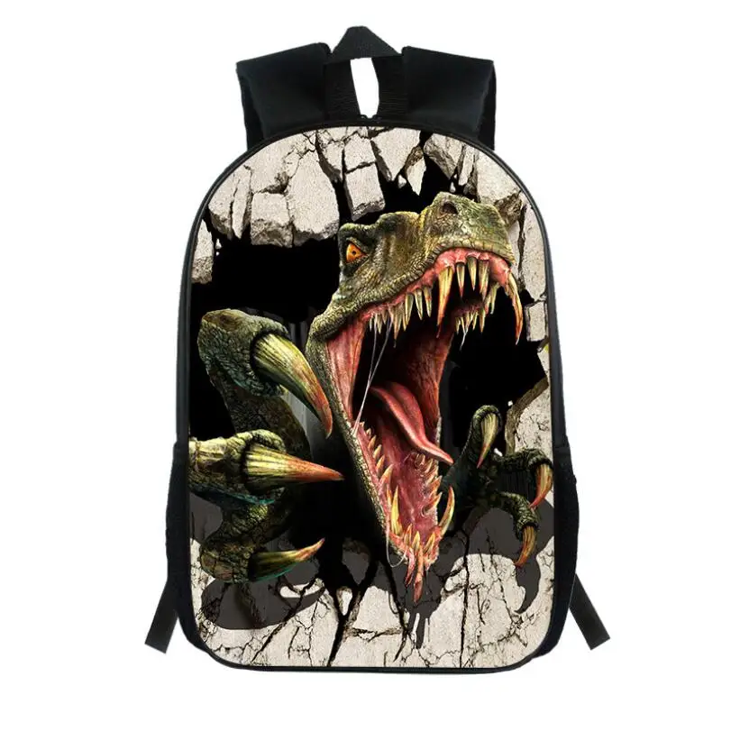 Детская школьная сумка с 3d принтом динозавра крутая в виде животных для детей