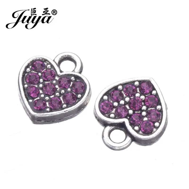As picture 20pcs JUYA 20 штук новые ювелирные изделия из тибетского серебра Cz стразами Сердце Звезда, шарм, Подвески Аксессуары для Для женщин Набор для изготовления ювелирных украшений вручную поставки - Окраска металла: As picture 20pcs