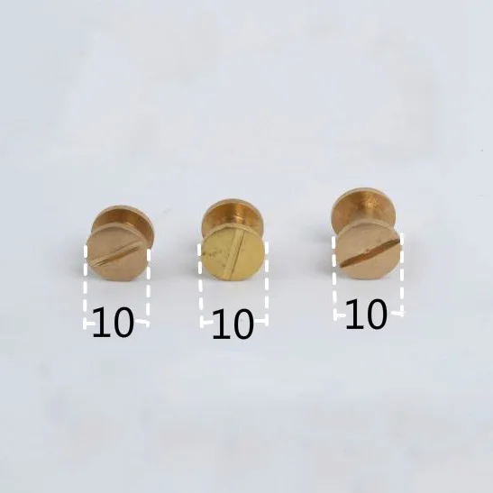 Смешанные винтовые заклепки 10 шт. из твердой латуни с гвоздями кнопки для джинсов