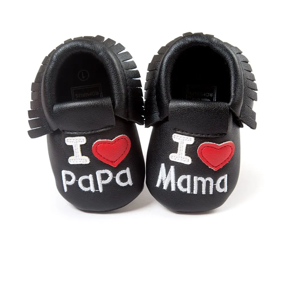 Fashion Baby girl Fringe toddler girls shoes love mama papa moccasins chaussure bebes fille zapatos nina for 0-18M |