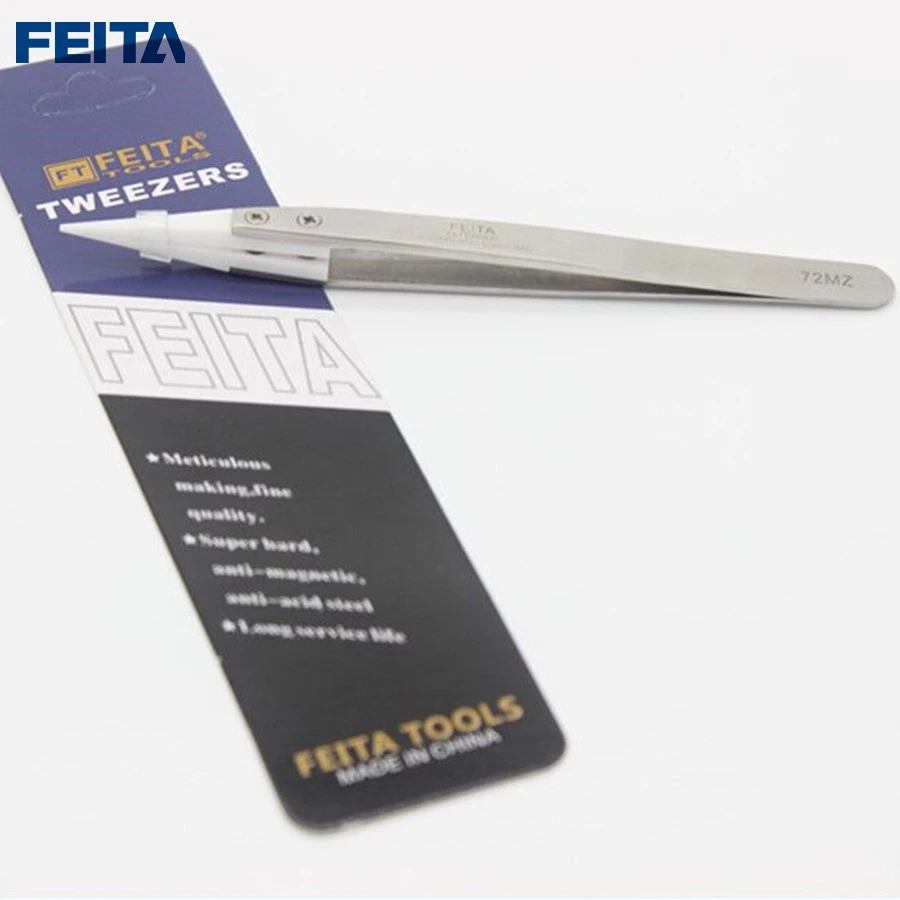 FEITA 72MZ керамический наконечник заостренный пинцет из нержавеющей стали
