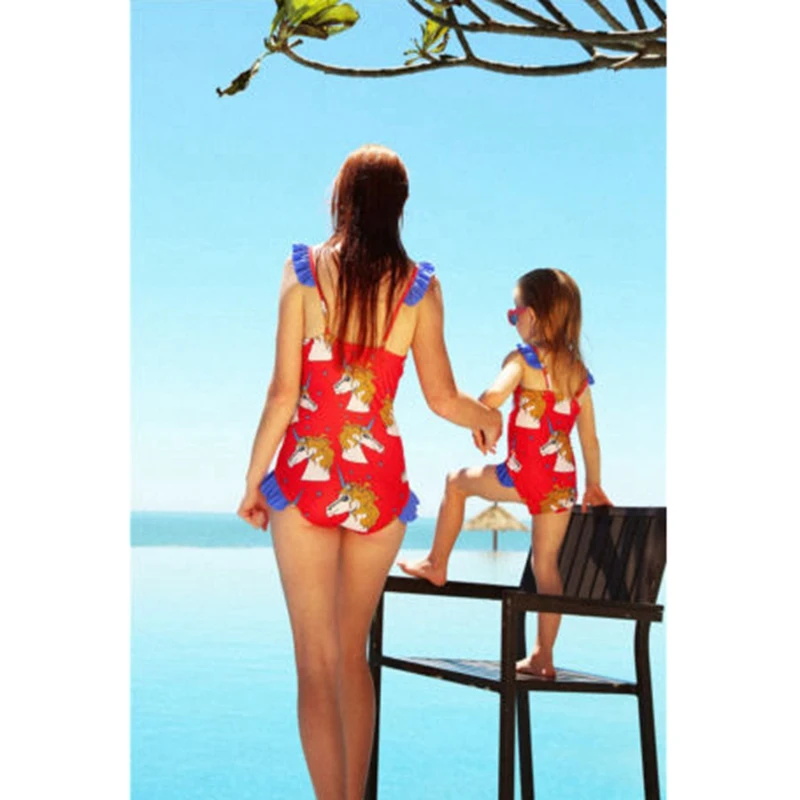 2018 Женский Детский купальник для маленьких девочек с оборками и принтом из