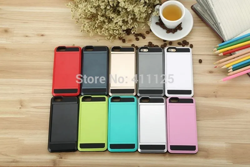 Гибридный тонкий армированный чехол-накладка на заднюю панель для iPhone 6 Plus / 5S 5C 5 4S