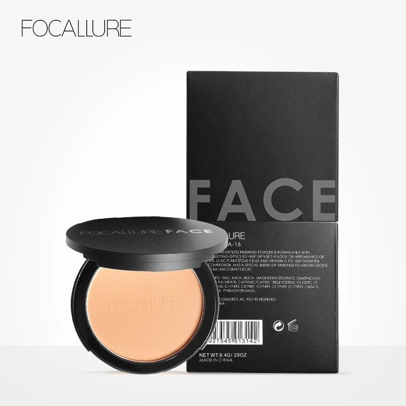 FOCALLURE New Colors Make Up Face Powder Bronzer Highlighter Shimmer Brighten Powder Press Powder Foundation Makeup Cosmetics images - 6