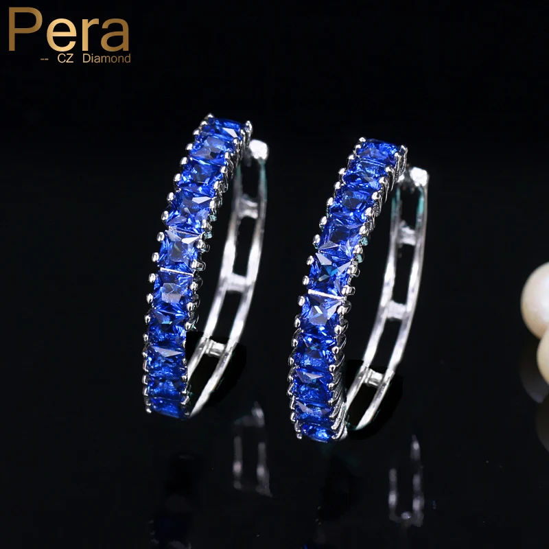 Pera новинка модные 5 цветов на выбор элегантные женские AAA + фианиты синие большие