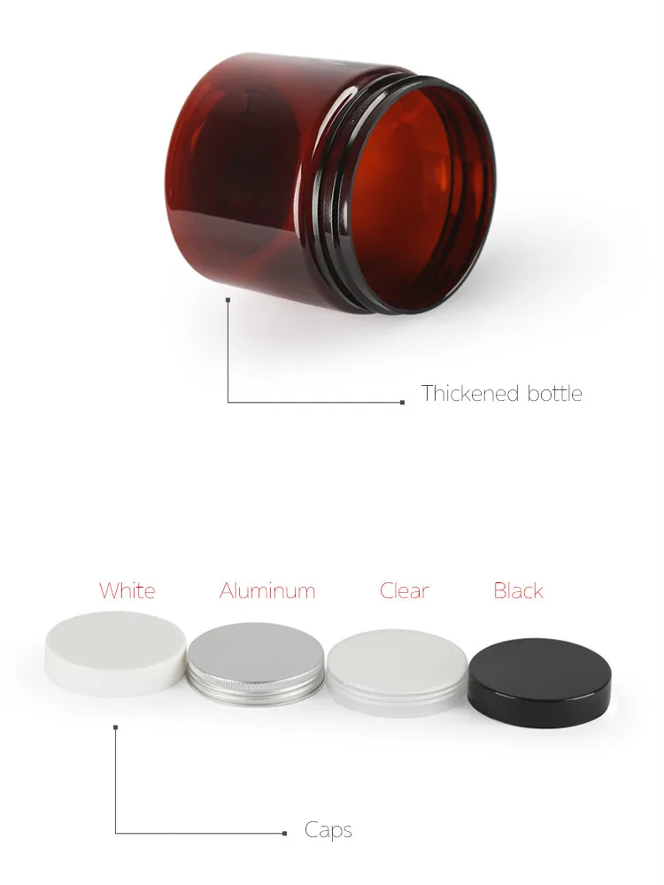 30 шт.* 100/150/200/250G крем баночки для крема пластиковый косметический контейнер Макияж маска бак, Упаковочная горшок банки Алюминий Кепки