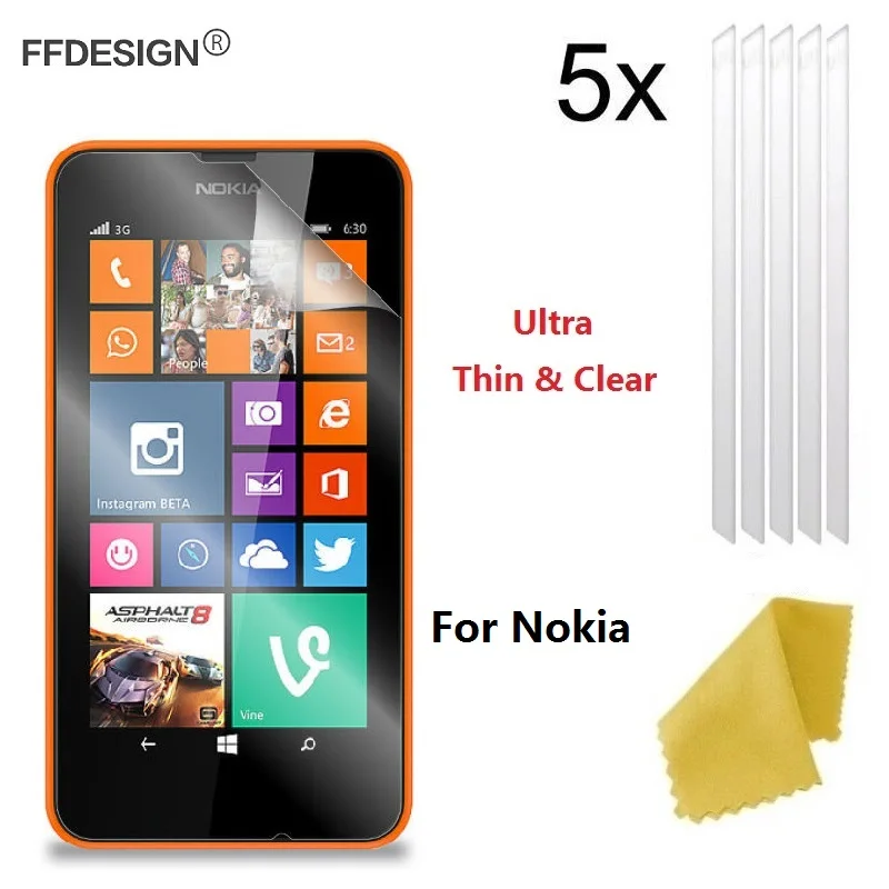 5x Защитная пленка для ЖК экрана с защитой от царапин Nokia 5 6 3 3310 230 225 220 215 Lumia 930 830 730