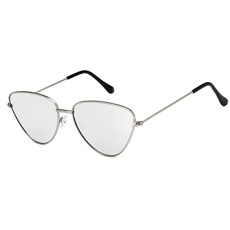 

Fashion Women Colour Luxury Flat Top Cat Eye Sunglasses Purple Elegant oculos de sol oversized Sun glasses for women UV400