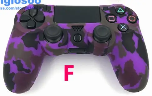 F Силиконовый защитный чехол-накладка для Dualshock 4 Playstation 4 PS4 Pro тонкий контроллер - Цвет: F