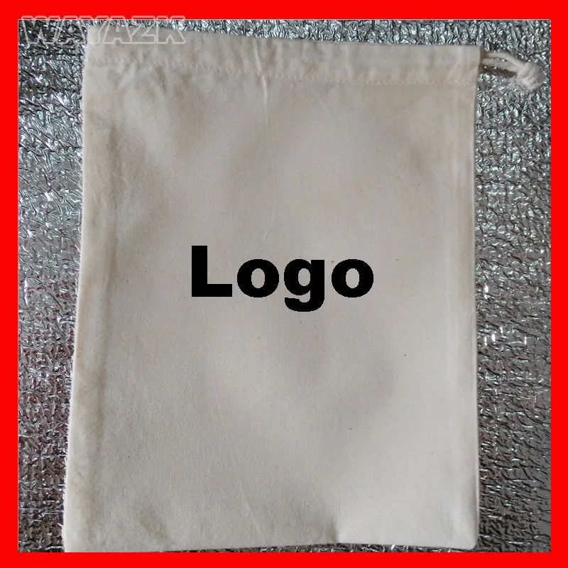 with custom logo 100 шт./лот) Размер W24xH38cm(9.6x15.") пользовательские хлопка drawstring сумка для обуви - Цвет: with custom logo
