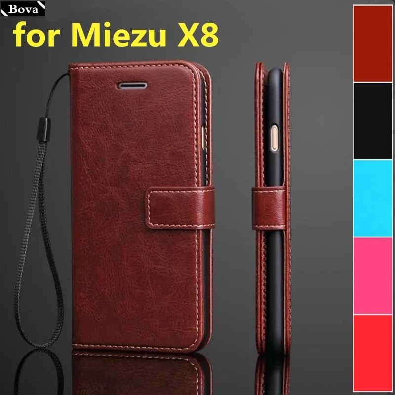Чехол из искусственной кожи для Meizu X8 чехол с держателем карт телефона бумажник