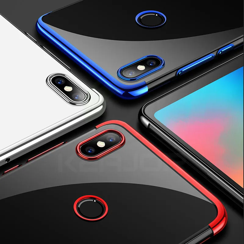 Роскошный чехол-бампер Xiaomi Max 3 Max3 с цветным покрытием прозрачный чехол из ТПУ Для