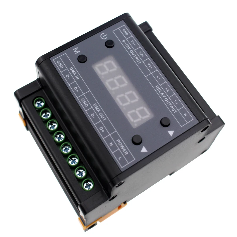 AC110 220v dmx вход сигнала 3 канала 0 10 В Диммируемый выход Светодиодный диммер 220 в