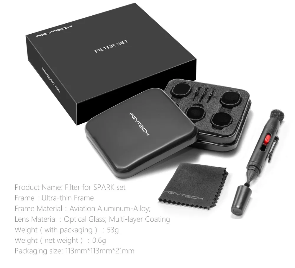 PGYTECH UV/MR CPL фильтр для объектива камеры для DJI Spark фильтр дрона объектив камеры Подвеса аксессуары