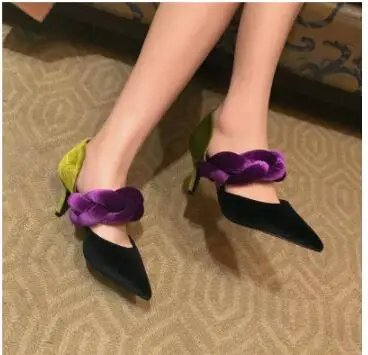 Sapato feminino/свадебные туфли; свадебные туфли с ремешками на высоком каблуке; пикантные вечерние элегантные женские туфли-лодочки; Цвет фиолетовый; escarpin - Цвет: as picture