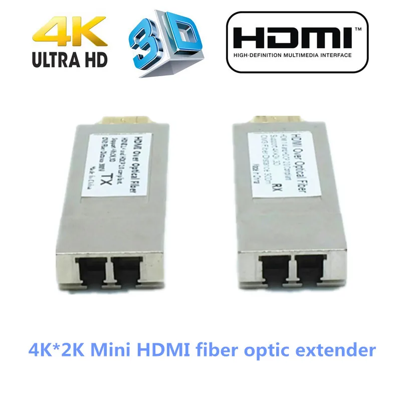 Мини Удлинитель HDMI для оптоволокна 4K x 2K 300m/1000ft трансмиттер оптический конвертер