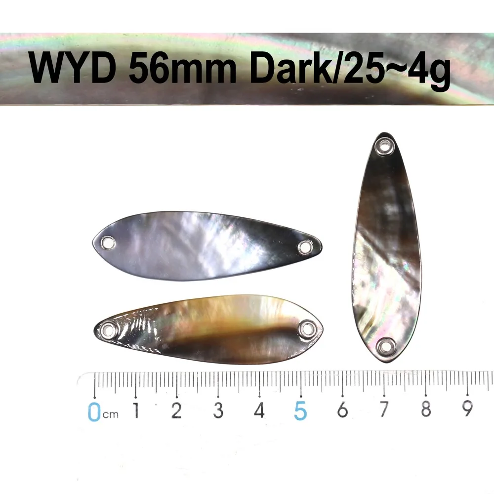 Wifreo, 1 шт., натуральный цвет, Абалон, ложка из ракушки для рыбалки, приманка в виде ракушки, приманки, Полоска, Подлинная, эбалон, жемчужная оболочка с отверстием