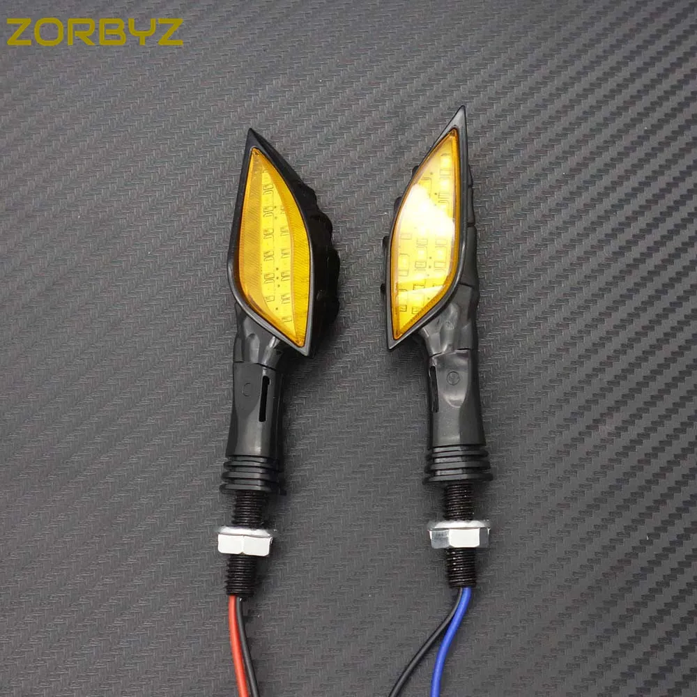 ZORBYZ черный/хром Череп указатель поворота индикатор мотоцикл Уличный спорт