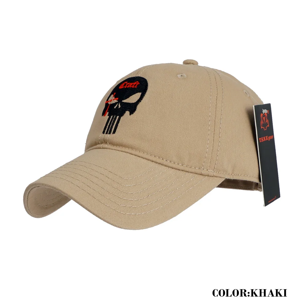 1 PC KHAKI T.S.N.K Мужская и женская Беговая Кепка, кепка, американская Каратель, командная Кепка, регулируемая бейсболка, MC цвет - Цвет: 1 PC KHAKI