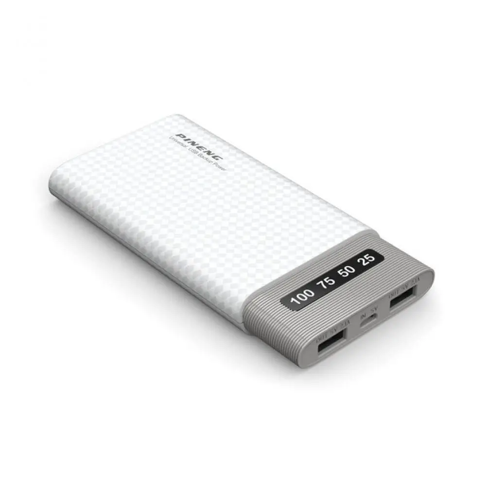 PINENG power Bank 10000 мА/ч PN 981 внешний аккумулятор светодиодный индикатор двойной USB