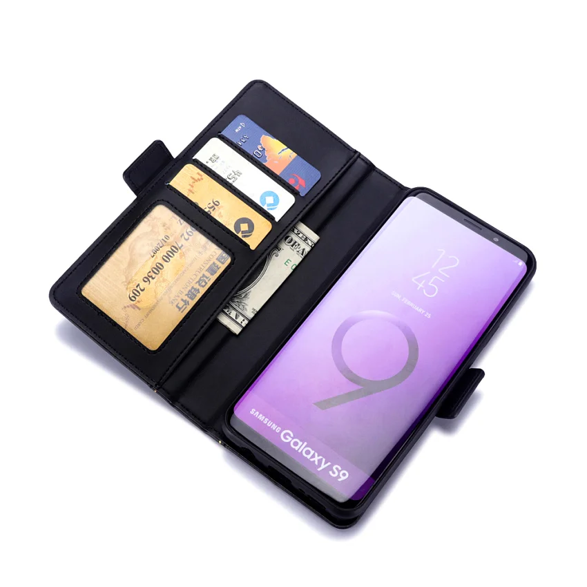 Новый роскошный кожаный чехол-книжка для iPhone SE 5 5S 7 6 6S 8 Plus с кошельком Samsung S9 S8 |