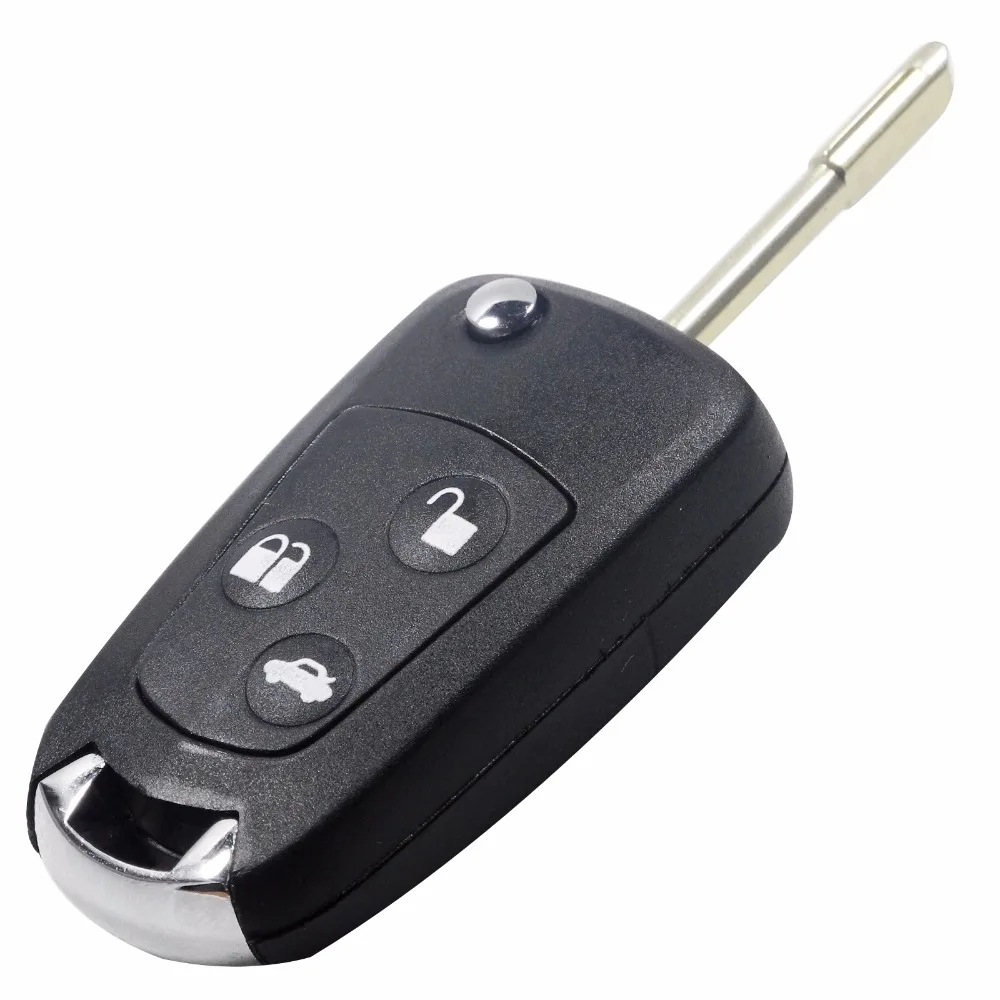 Jingyuqin 3 кнопки Uncut ремонт дистанционный Складной флип ключ для Ford Focus KA Mondeo Fob