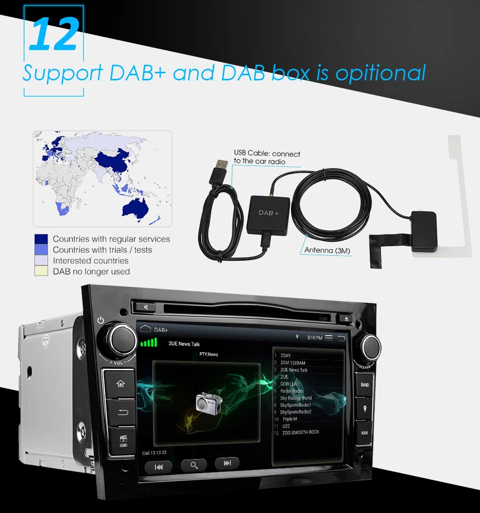 Eunavi 2 Din Android 9 автомобильный DVD мультимедиа для opel Vauxhall Astra H G J Vectra Antara Zafira Corsa Vivaro Meriva Veda gps радио
