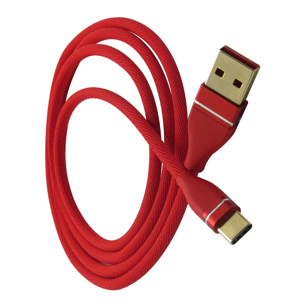50 шт./лот 1 м 3 фута 2.1A Nylone Плетеный USB C кабель для Samsung Galaxy S9 Plus Note 8 S8 Xiaomi Type