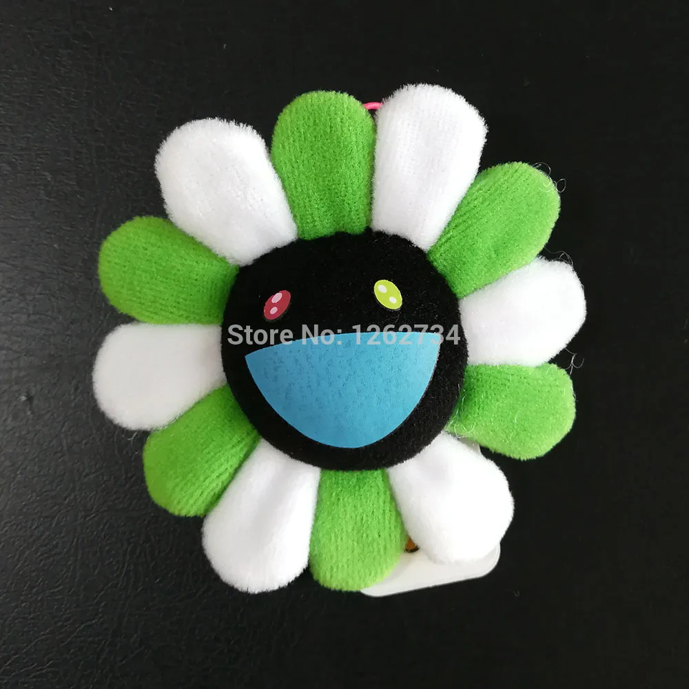 Green 8CM Радуга Подсолнух плюшевая подвеска брошь сумка, сумка на плечо, монета с мешком фигурка игрушка TYTJ - Цвет: Green 8CM