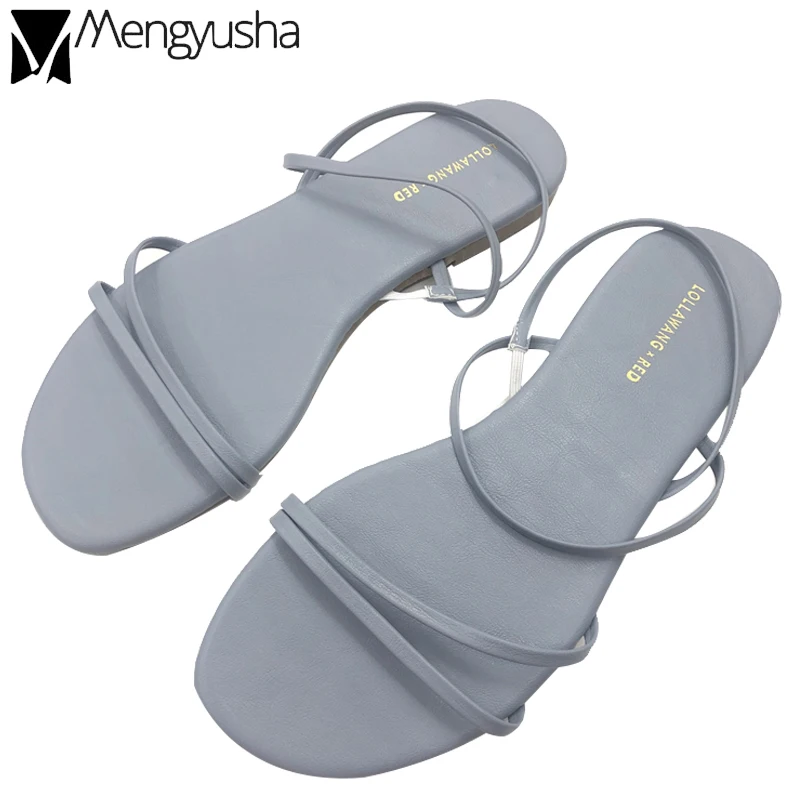 Пляжные туфли для отдыха женские сандалии на плоской подошве летние slingback вырез