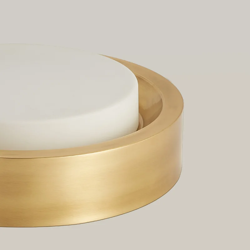 Нордический постмодерн круглый потолочный светильник из меди золотого цвета, роскошный светильник для прихожей, спальни и столовой, настенный светильник с LED-лампой.