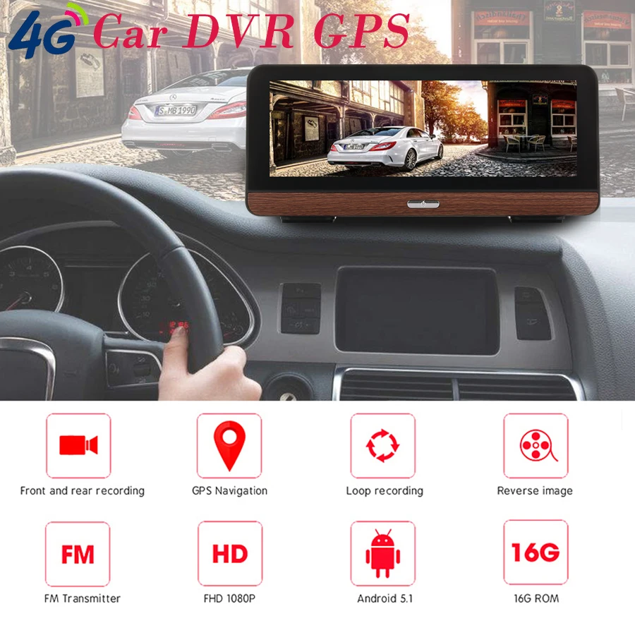 Bluavido " ips 4G ADAS Android Автомобильная камера gps навигация FHD 1080P Автомобильный видеорегистратор DVR ночное видение WiFi монитор
