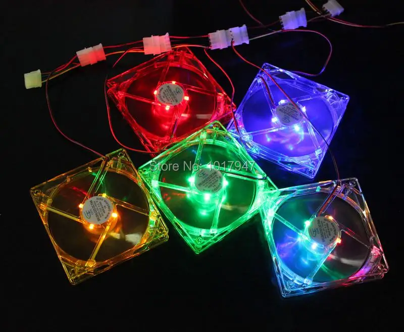 200 шт. в партии Gdstime зеленый LED PC чехол для компьютера DC 12V Бесщеточный Охлаждающий